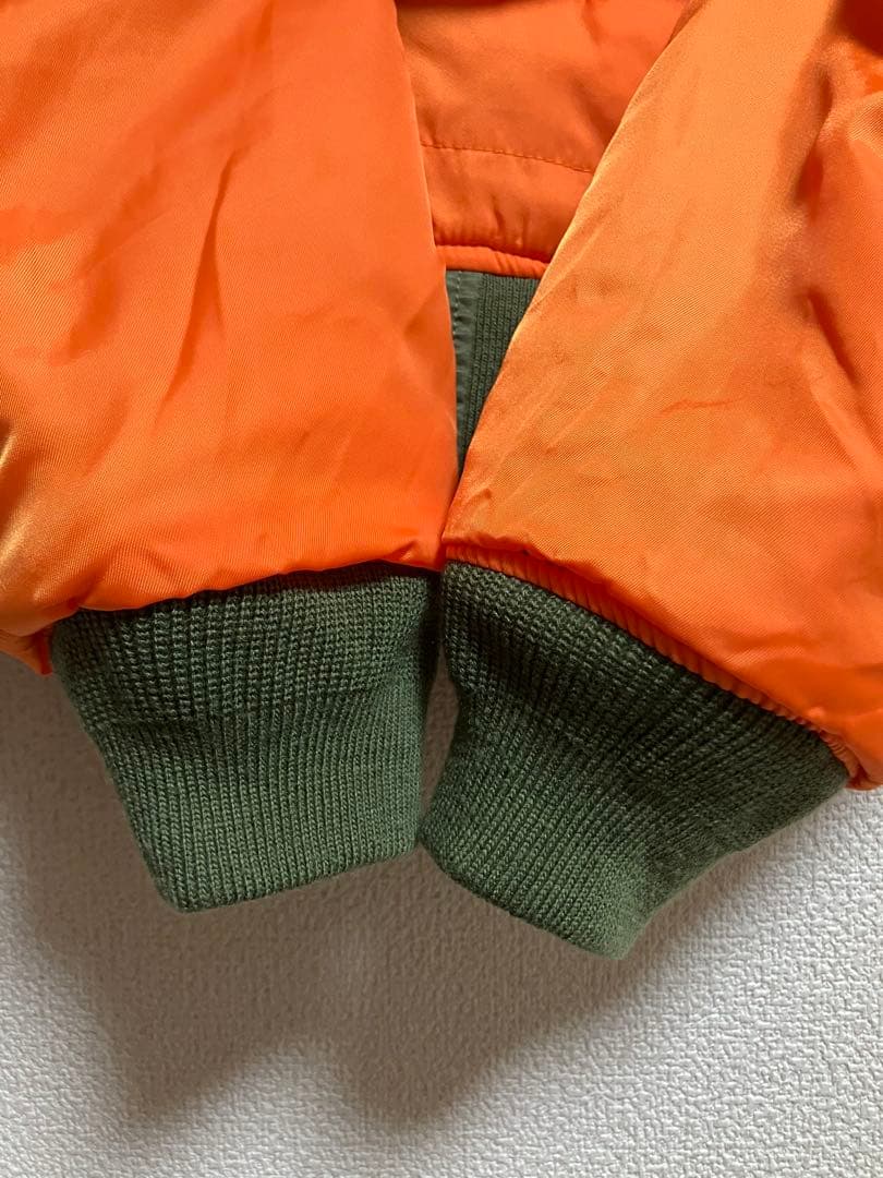 AVIREX MA-1 フライトジャケット メンズS相当 レディースL オリーブ