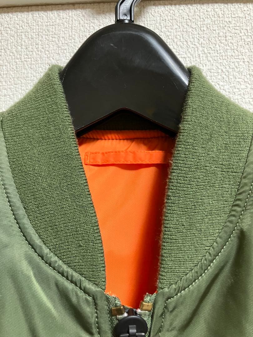 AVIREX MA-1 フライトジャケット メンズS相当 レディースL オリーブ