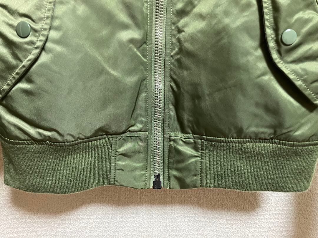 AVIREX MA-1 フライトジャケット メンズS相当 レディースL オリーブ