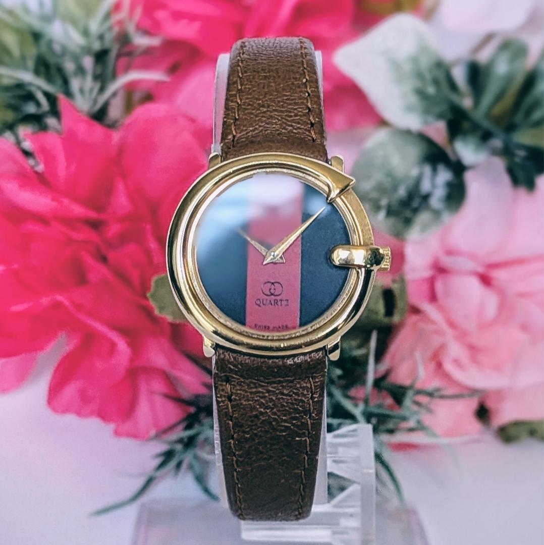 良品 GUCCIレディース腕時計3600シェリーライン Gフェース イタリア