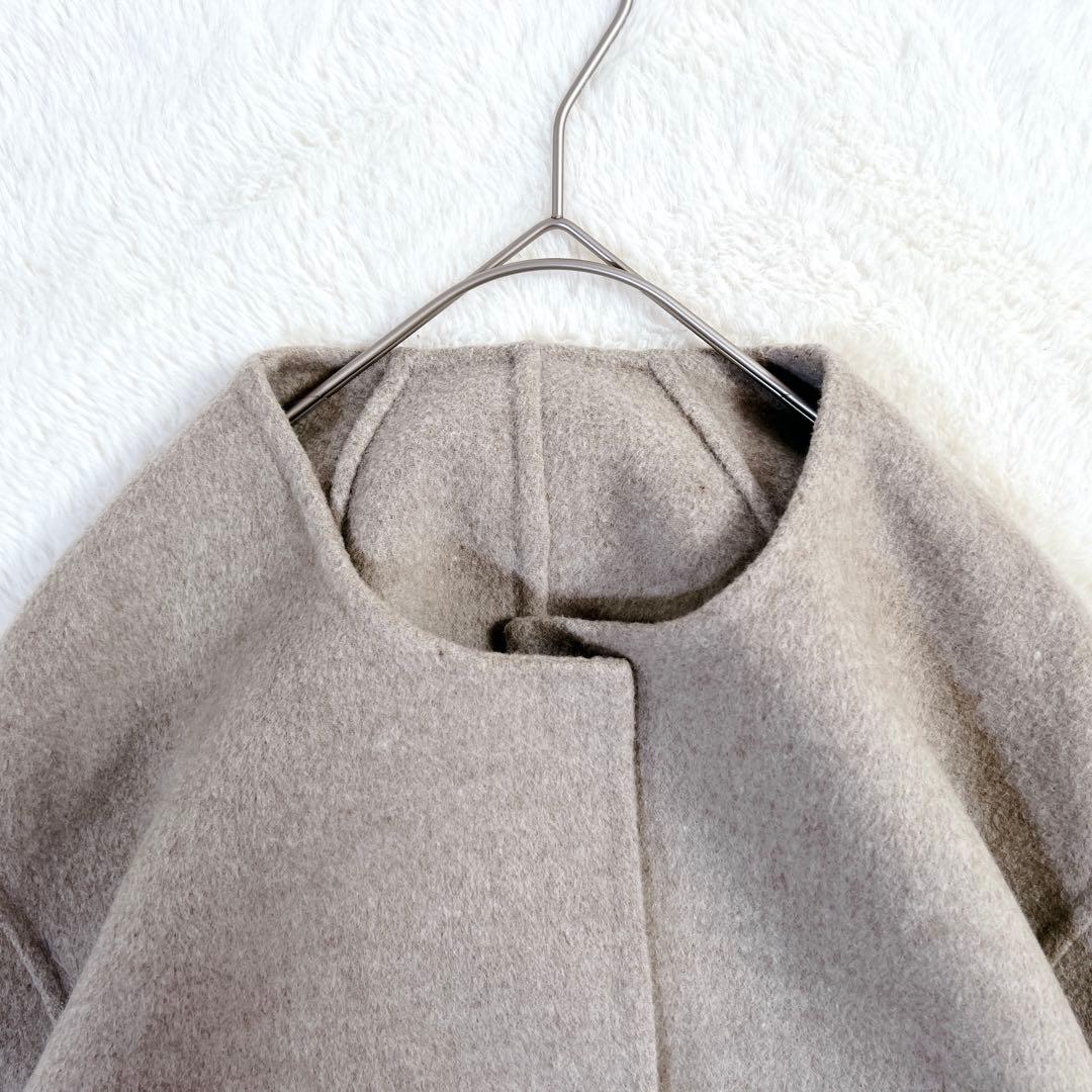 ドゥーズィエムクラス victorian リバーコート ノーカラー ベージュ