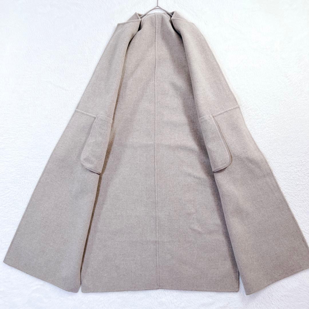 ドゥーズィエムクラス victorian リバーコート ノーカラー ベージュ