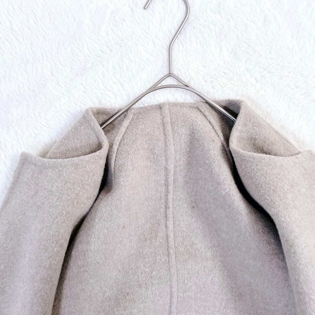 ドゥーズィエムクラス victorian リバーコート ノーカラー ベージュ