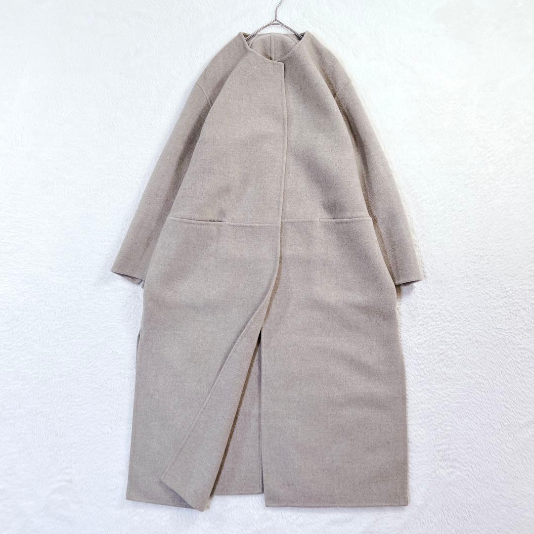 ドゥーズィエムクラス victorian リバーコート ノーカラー ベージュ