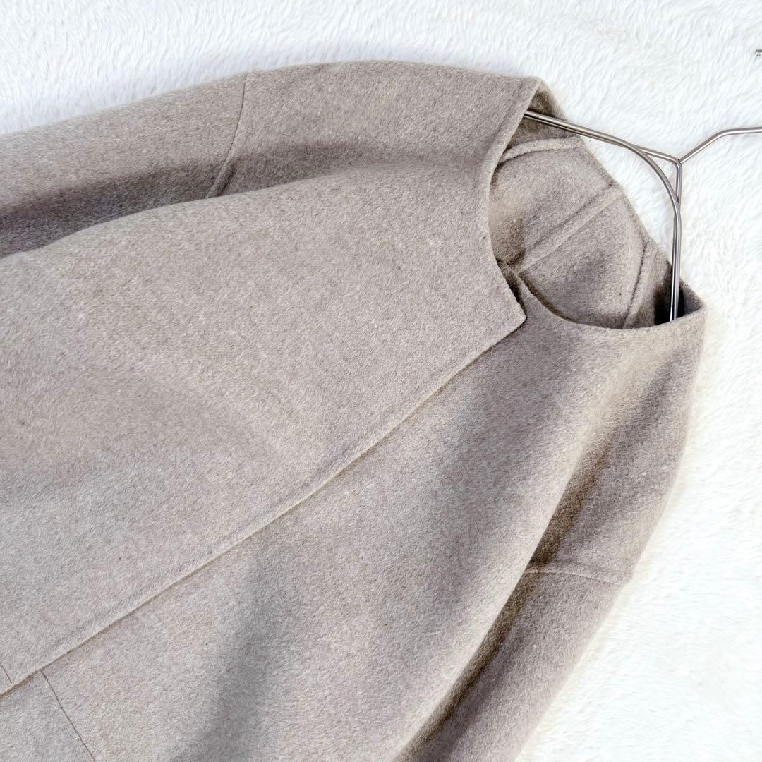 ドゥーズィエムクラス victorian リバーコート ノーカラー ベージュ