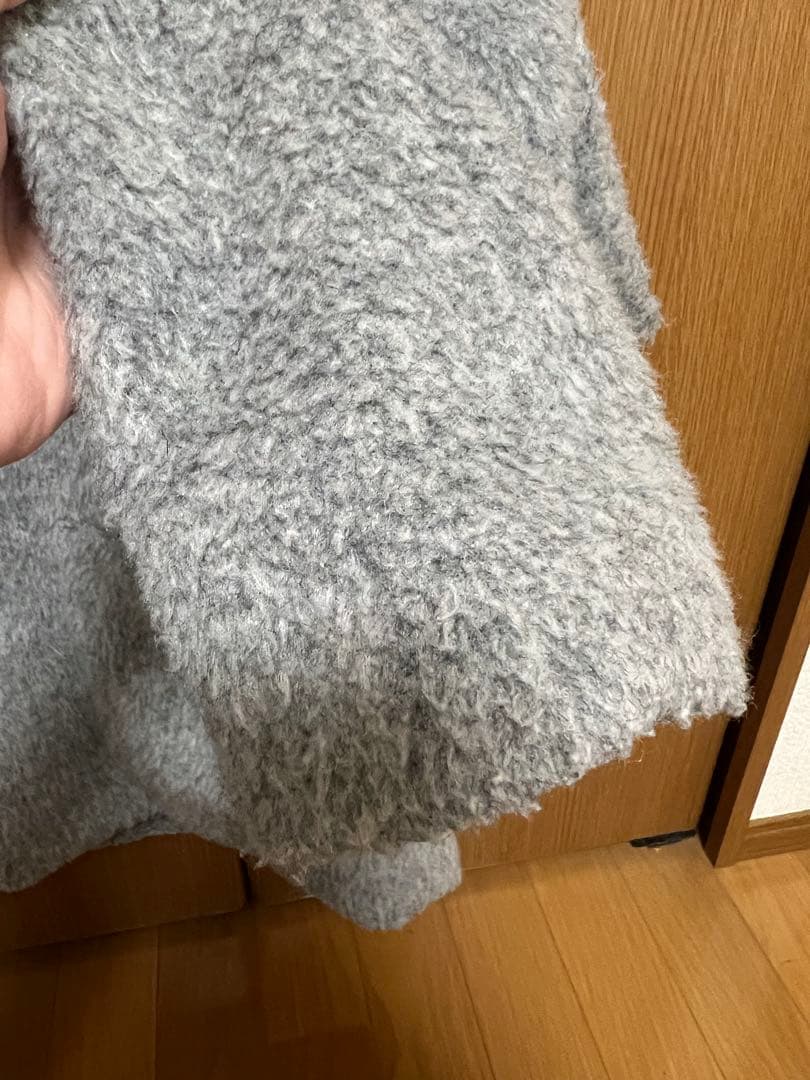 FEKETE フェケテ ノーカラーウールシャギージャケット グレー