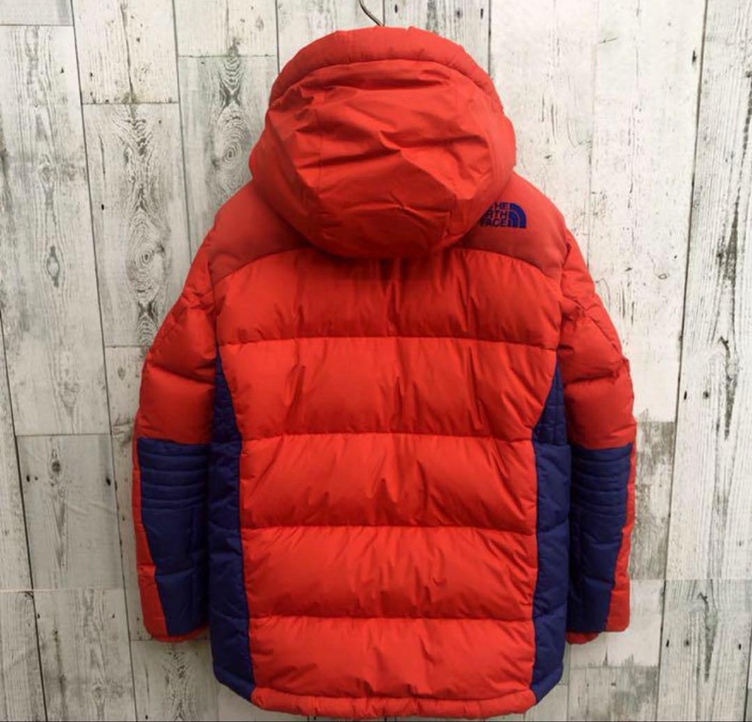 ノースフェイス ダウンジャケット　 レッド×ブルー　HYVENT　キッズ140