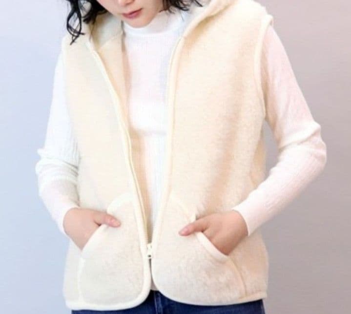 美品　COLDBREAKER　コールドブレーカー ウール フード ボア ベスト