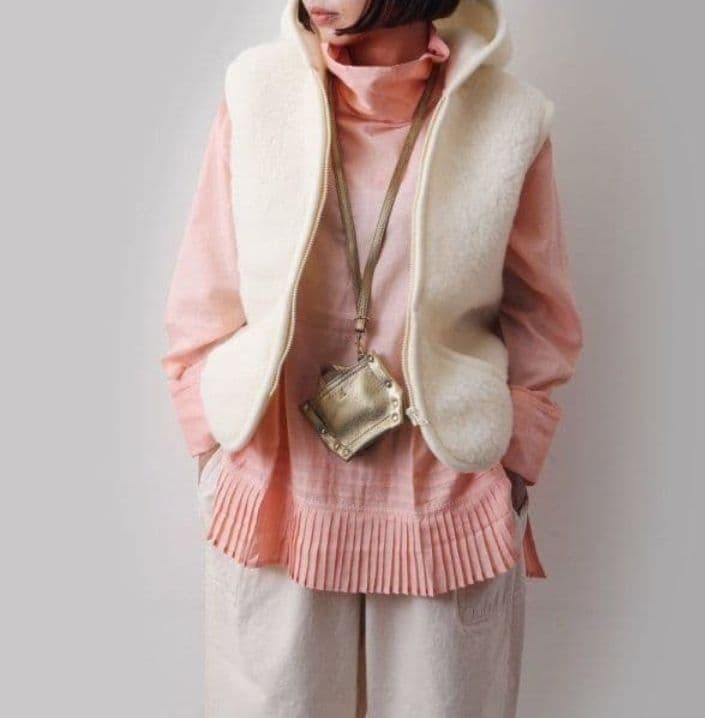 美品　COLDBREAKER　コールドブレーカー ウール フード ボア ベスト