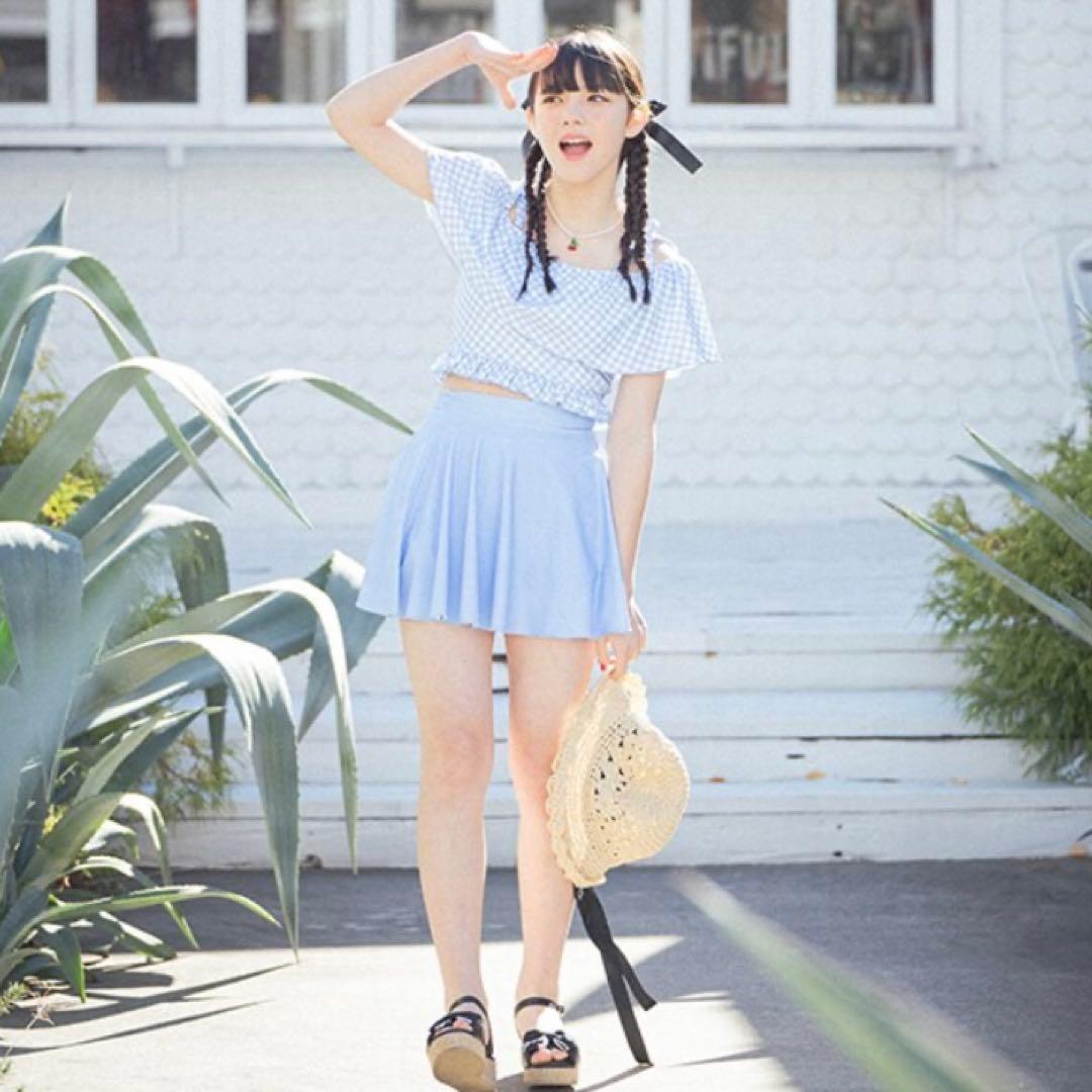 メゾピアノ　【SWIM】ショルダーリボンフリル swimwear(2WAY)