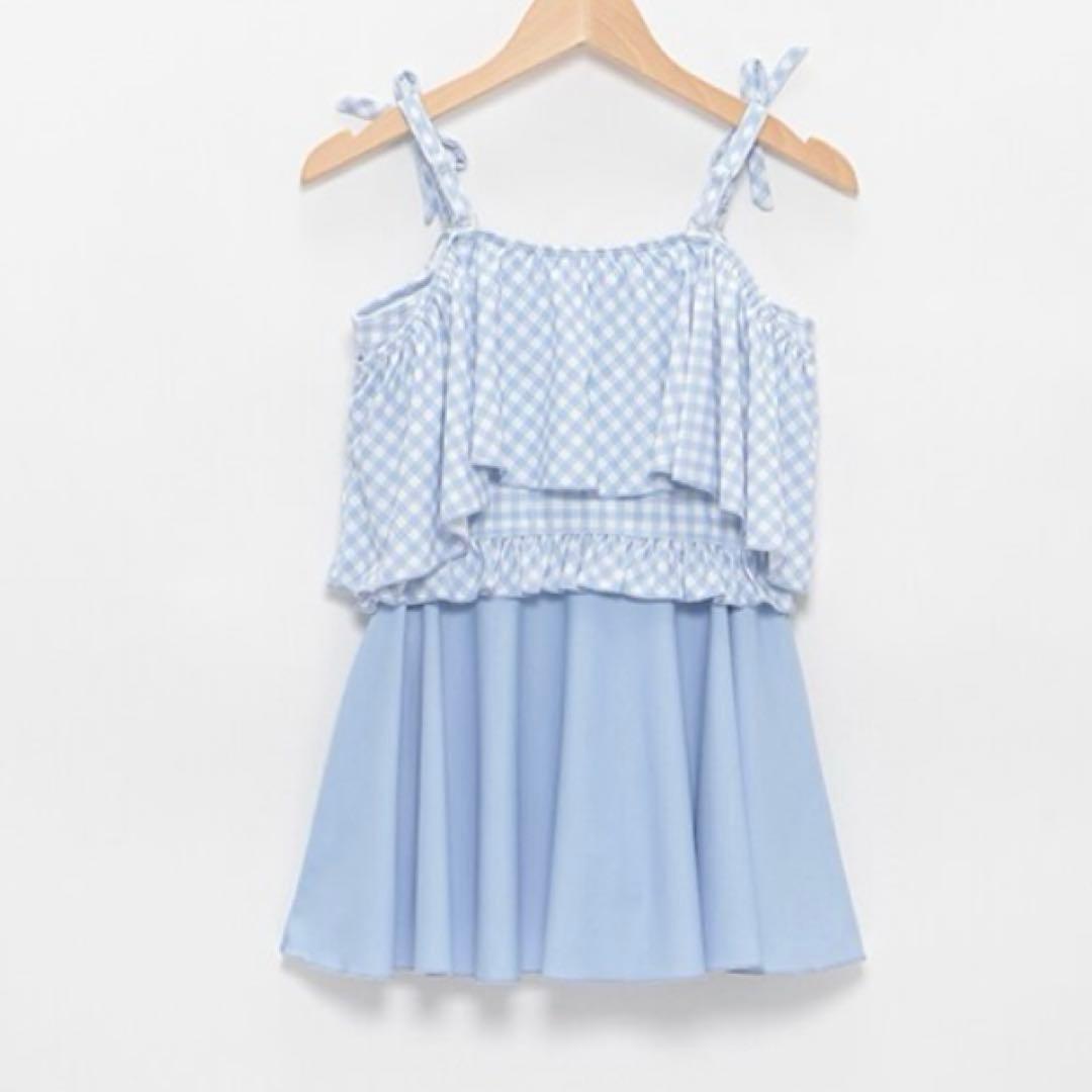 メゾピアノ　【SWIM】ショルダーリボンフリル swimwear(2WAY)