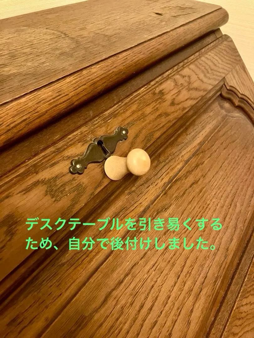 ★★たま★★　アンティーク　ベルギー製　ライティングデスク　　木製　鍵付き