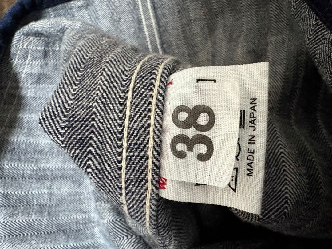 warehouse インディゴヘリンボーンカバーオール