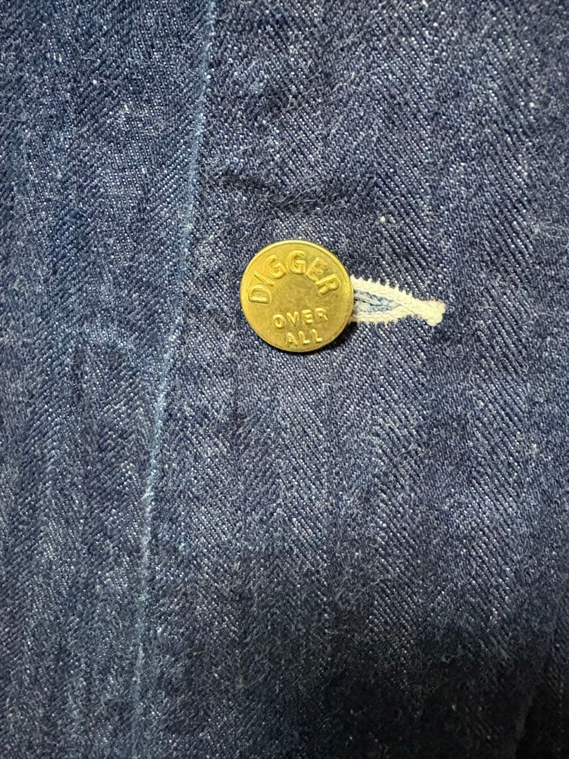 warehouse インディゴヘリンボーンカバーオール