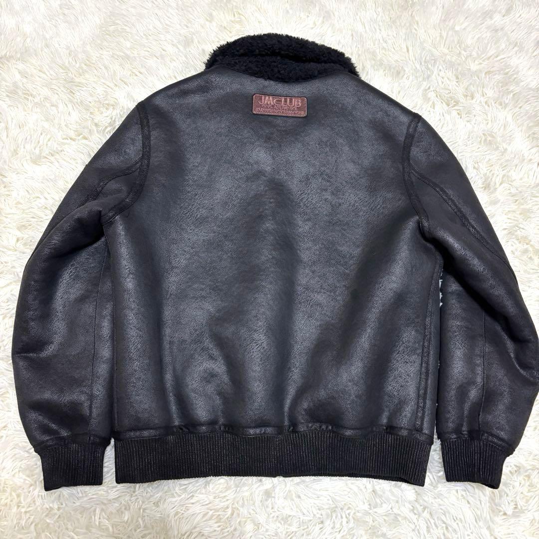 人参 フライトジャケット フェイクムートンジャケット G-1 ワッペン