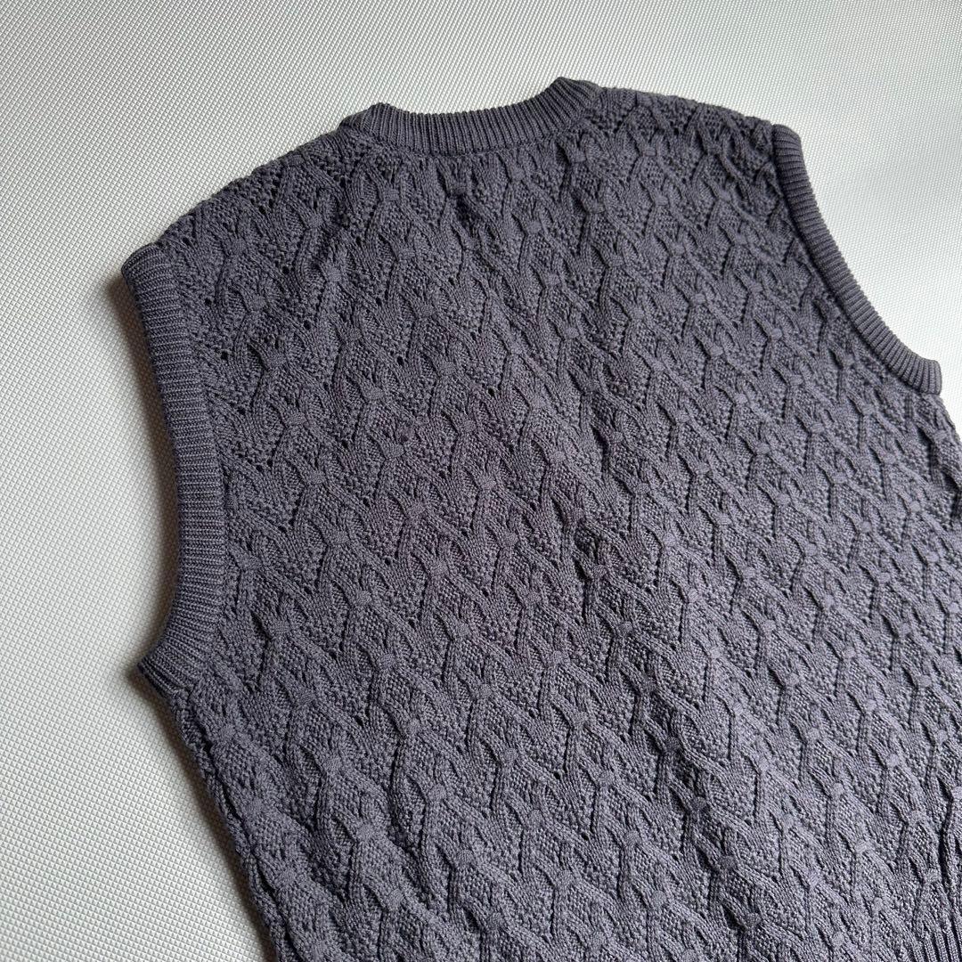 Christian Dior プリタポルテ ウール ニットベスト M グレー