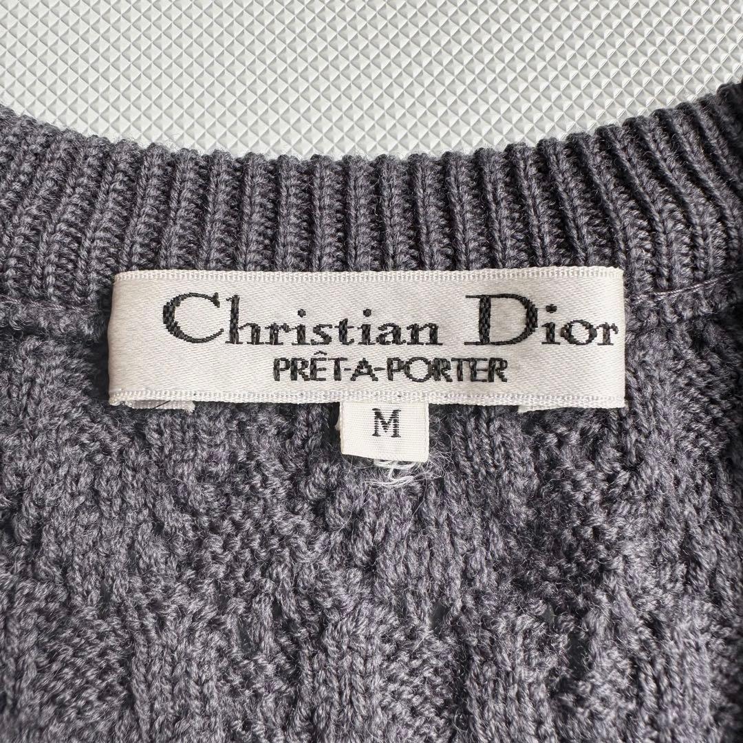 Christian Dior プリタポルテ ウール ニットベスト M グレー