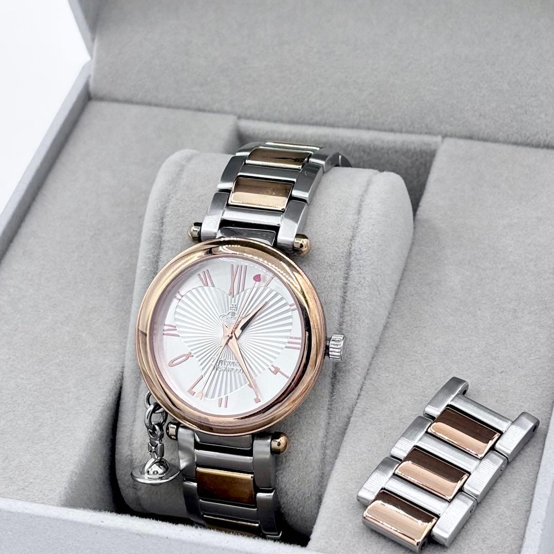 ✨超美品✨ ヴィヴィアン ハート文字盤 腕時計 箱 コマ 冊子付き