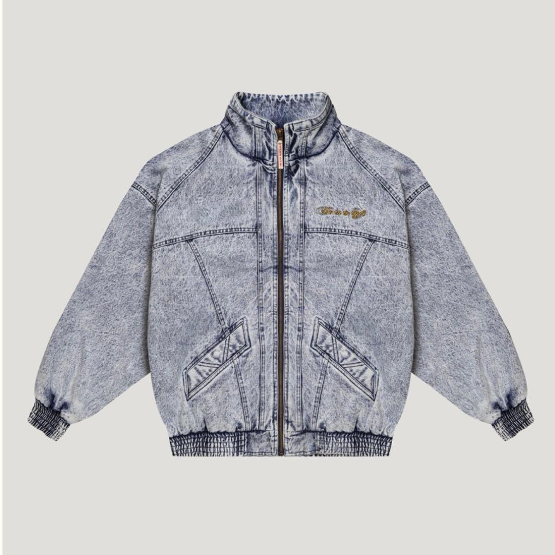 LÝFT × GOLD'S GYM OVERSIZE DENIM JACKET