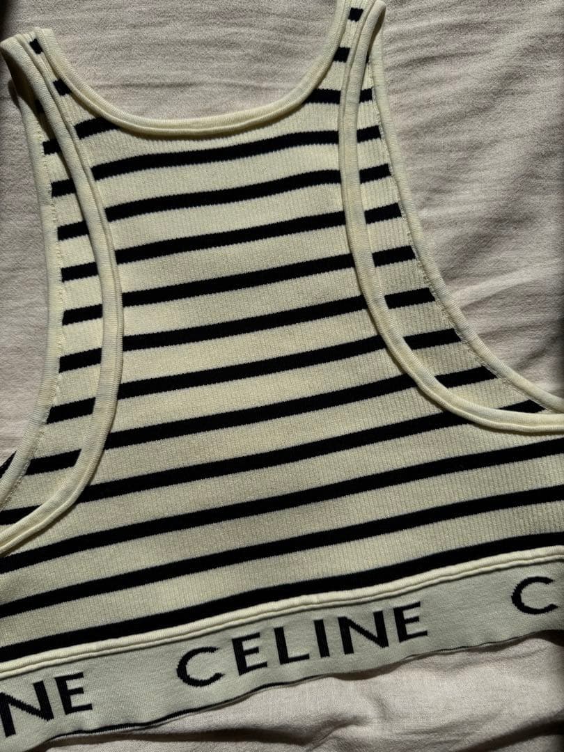 【あいにゃん】CELINE ストライプ タンクトップ(タグ付)購入レシート