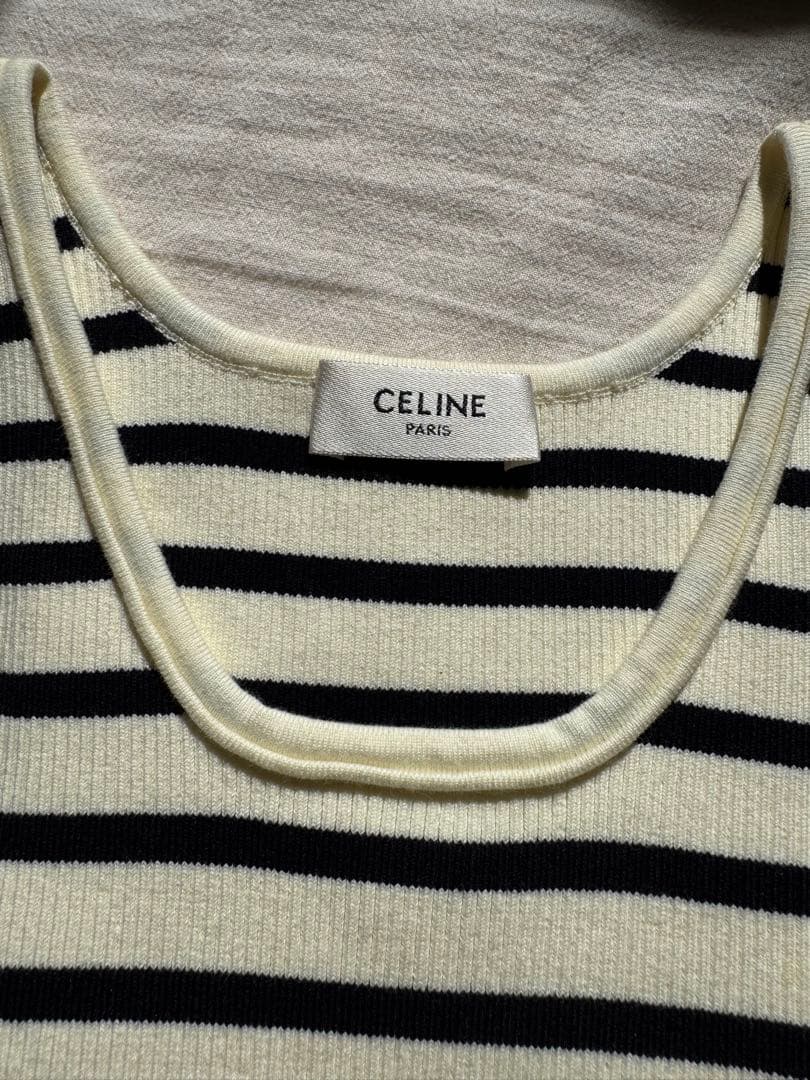 【あいにゃん】CELINE ストライプ タンクトップ(タグ付)購入レシート