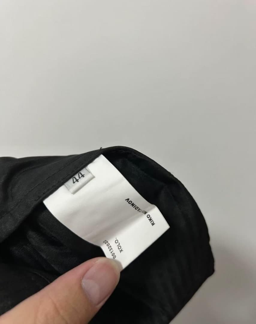 美品 Kiko kostadinov ビジュー付き黒ワイドパンツ トラウザー