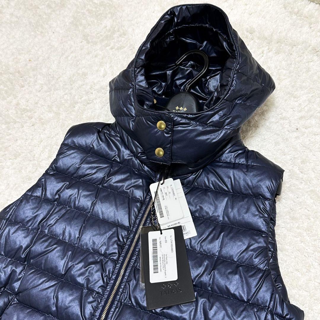 【新品】TATRAS ALBIZIA ダウンベスト インナーダウン ネイビー 3