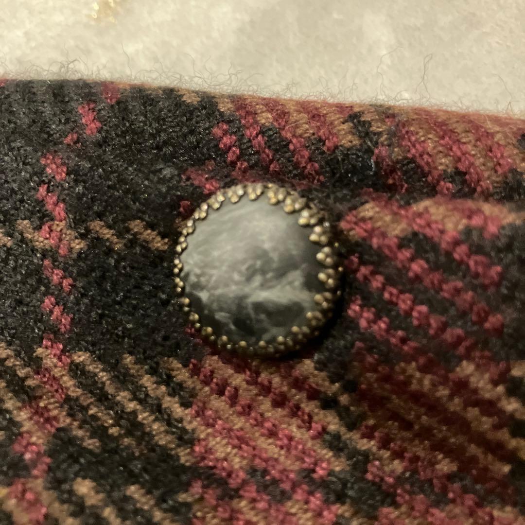 バーバリーズ　テーラードジャケット 赤黒　チェック　裏地あり　M