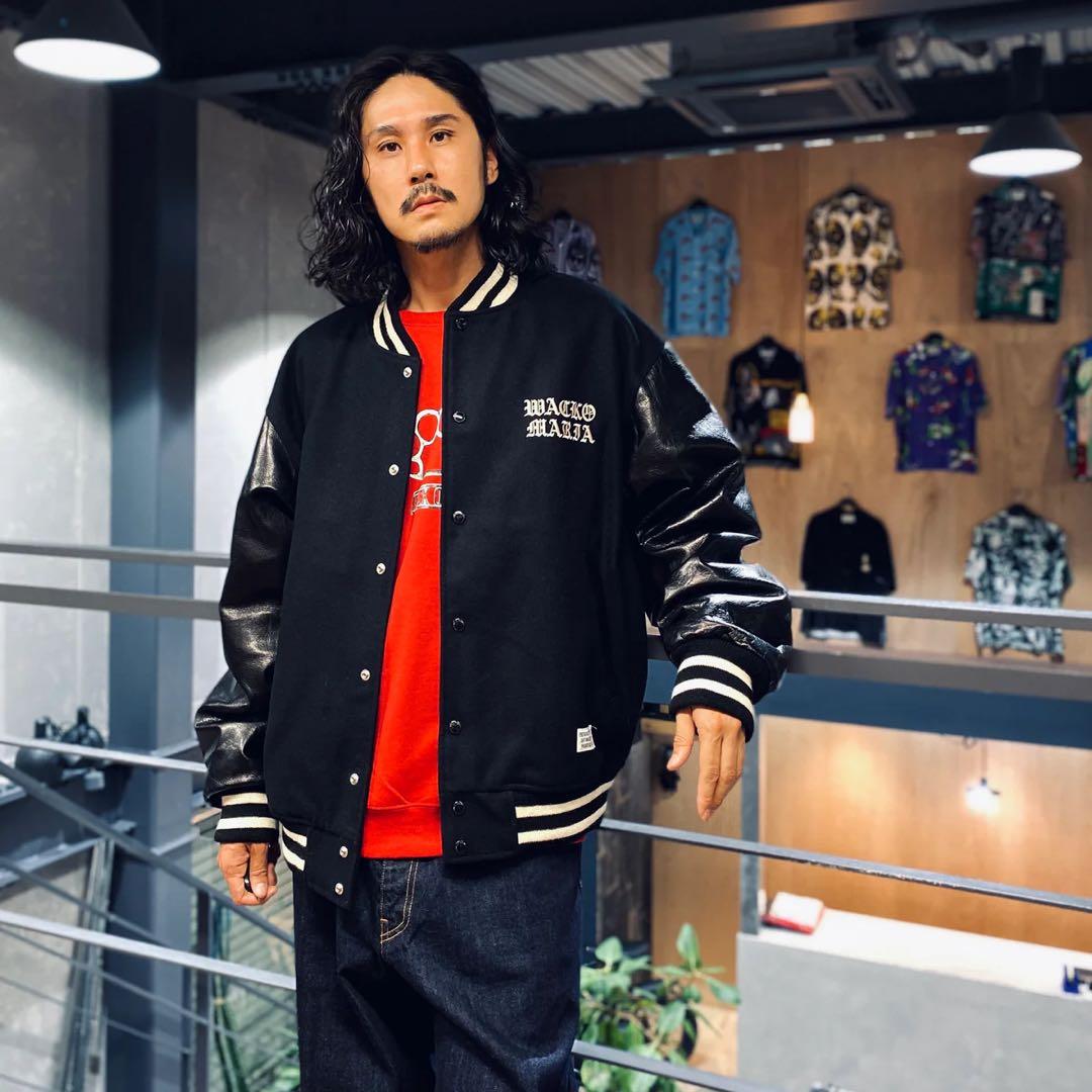 LEATHER VARSITY JACKET とーもーしょん