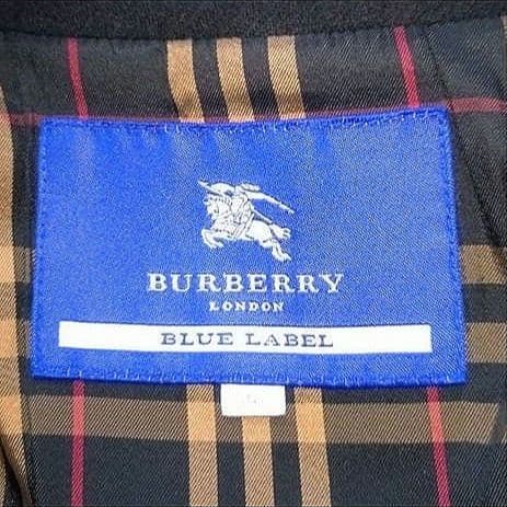 ✨極美品✨バーバリーブルーレーベル　アンゴラコート　ノバチェック　ブラック　М