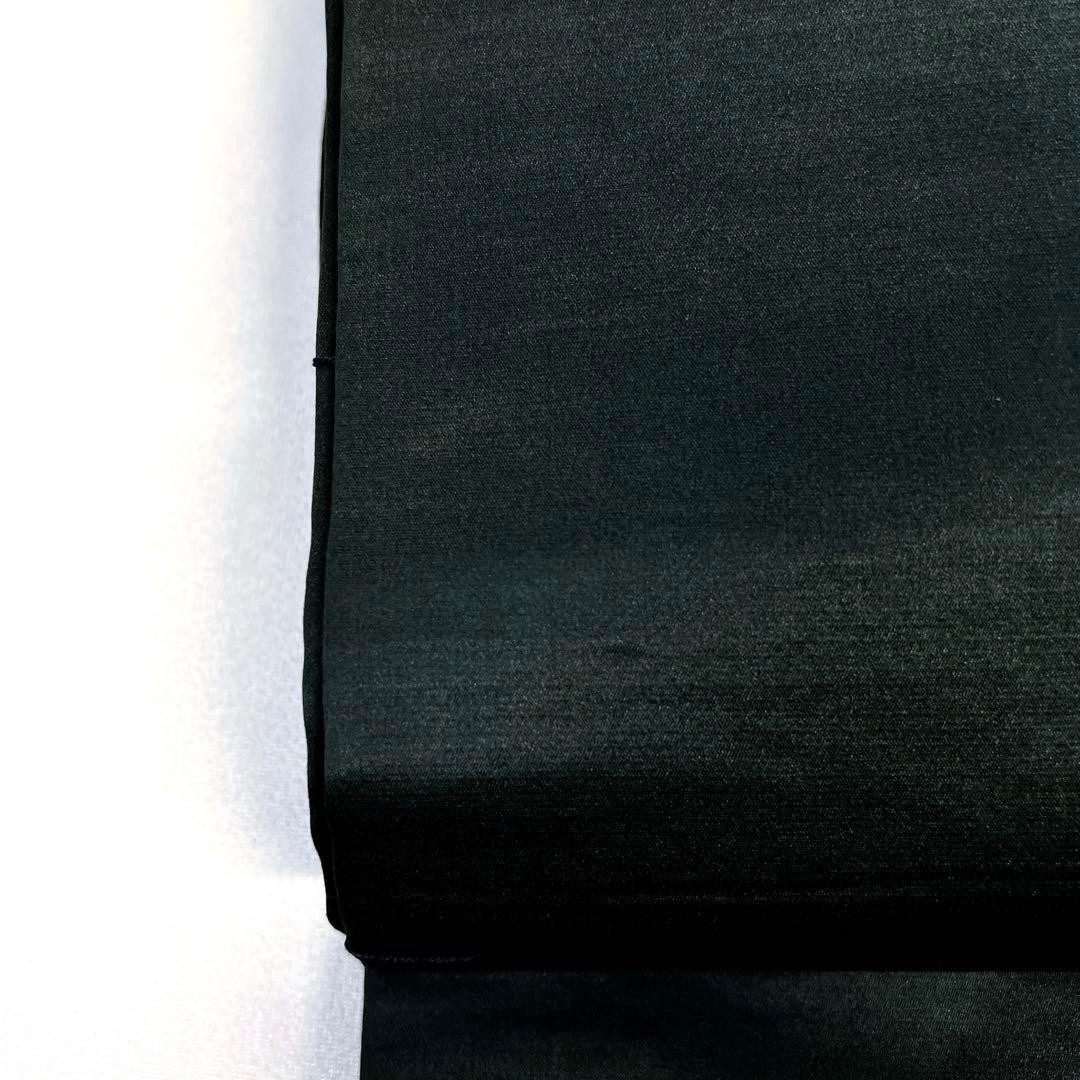 袋帯　アンティーク　昼夜帯　黒地　シダ　萩　リーフ模様　花模様　着物　013tz