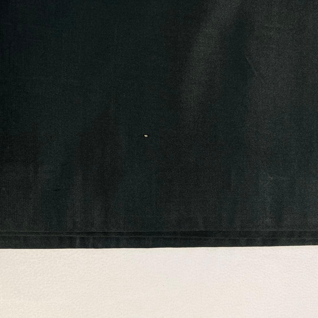 袋帯　アンティーク　昼夜帯　黒地　シダ　萩　リーフ模様　花模様　着物　013tz