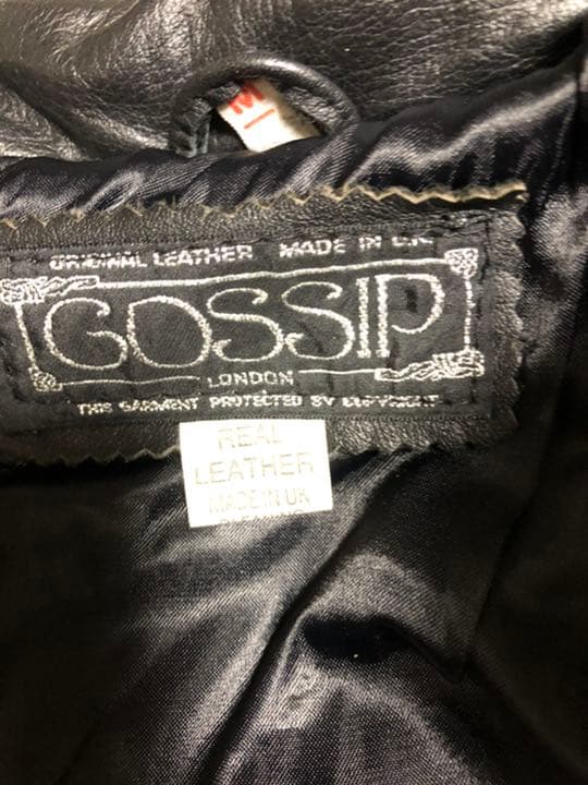 英国製　牛革　ゴシップ　フライトジャケット風ライダースジャケット