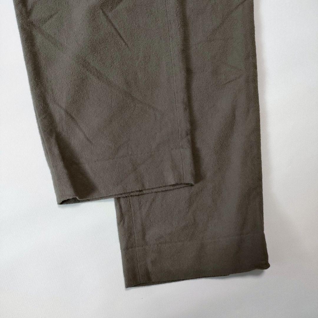 YAECA（ヤエカ）チノクロスパンツ タックテーパード クサキブラウン 30