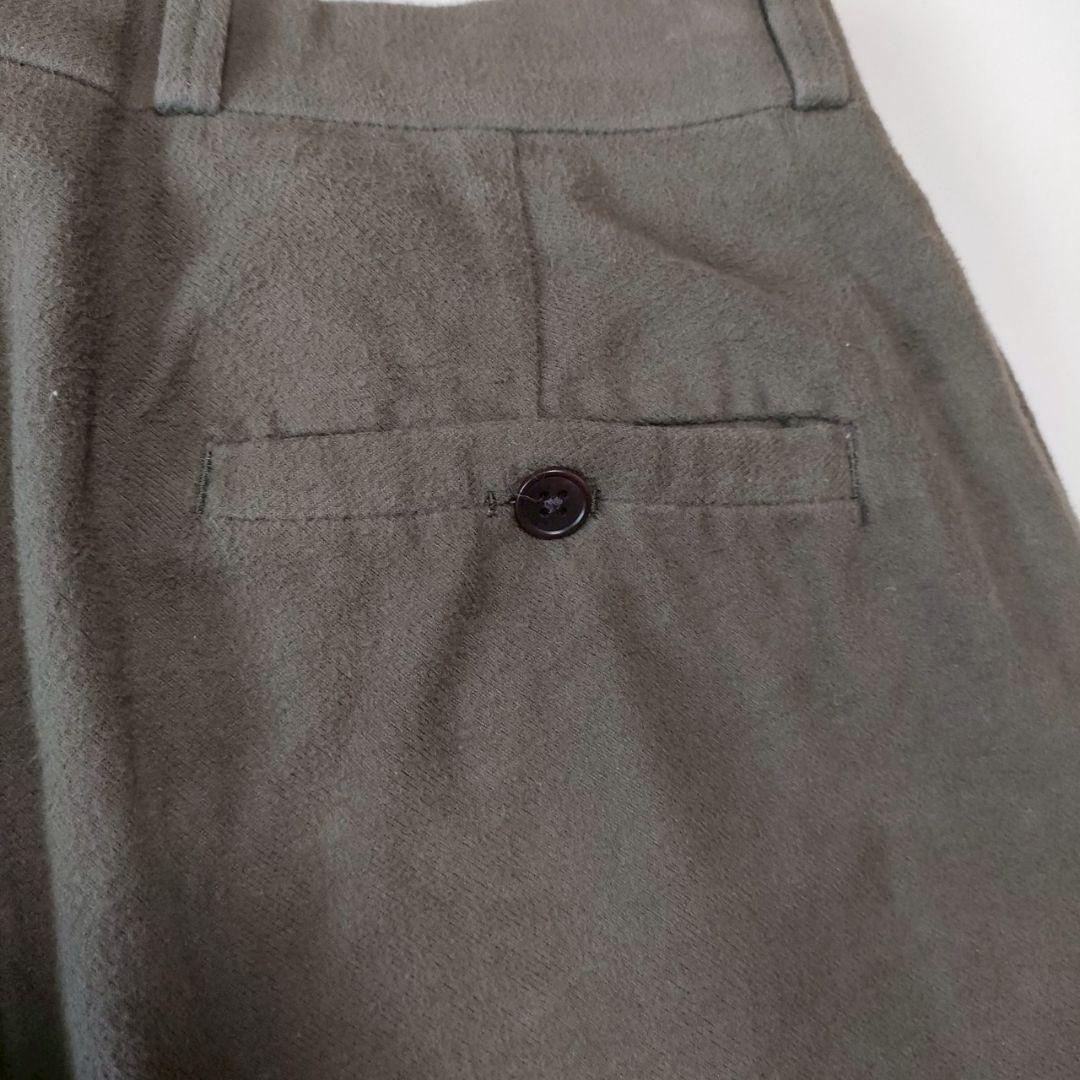 YAECA（ヤエカ）チノクロスパンツ タックテーパード クサキブラウン 30