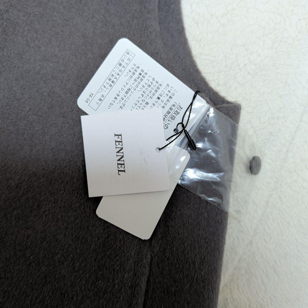 グレー ファー付き ベスト Mサイズ　ヤマダヤ　FENNEL フォックスファー