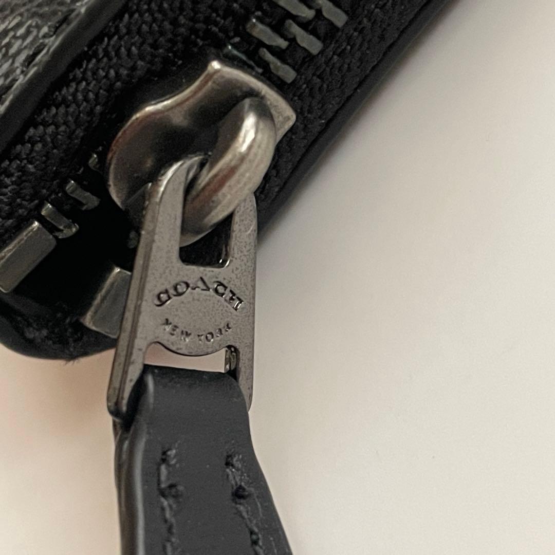 COACH コーチ 折財布 ジップ アラウンド シグネチャー ファスナー