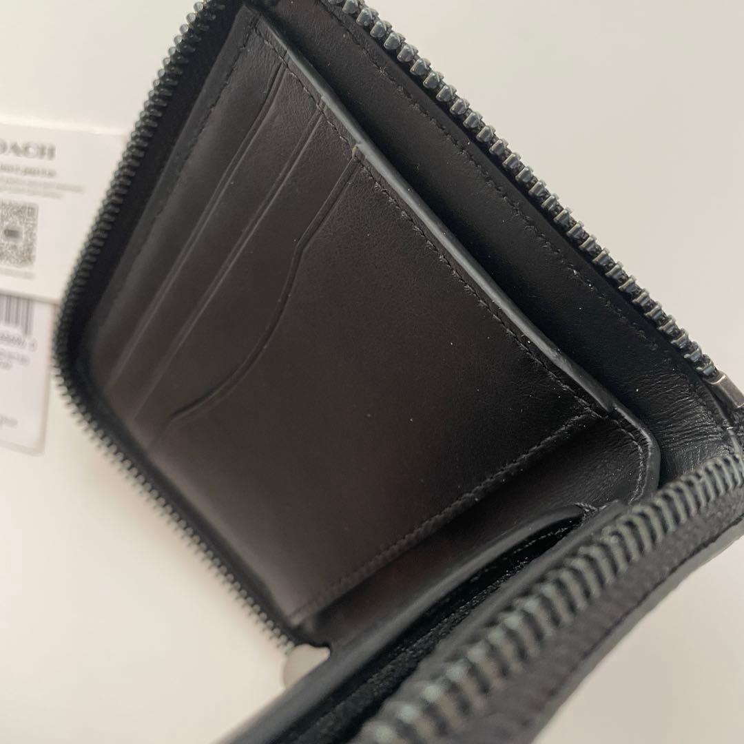 COACH コーチ 折財布 ジップ アラウンド シグネチャー ファスナー