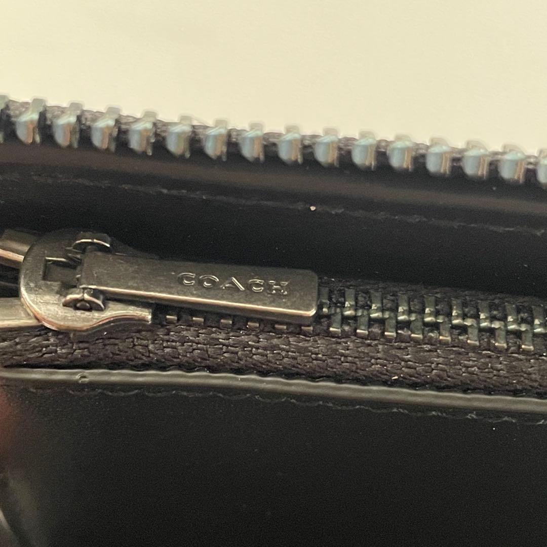 COACH コーチ 折財布 ジップ アラウンド シグネチャー ファスナー