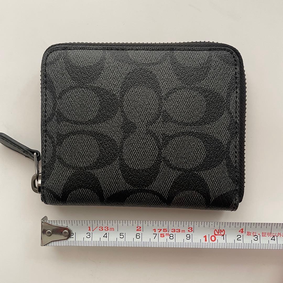 COACH コーチ 折財布 ジップ アラウンド シグネチャー ファスナー