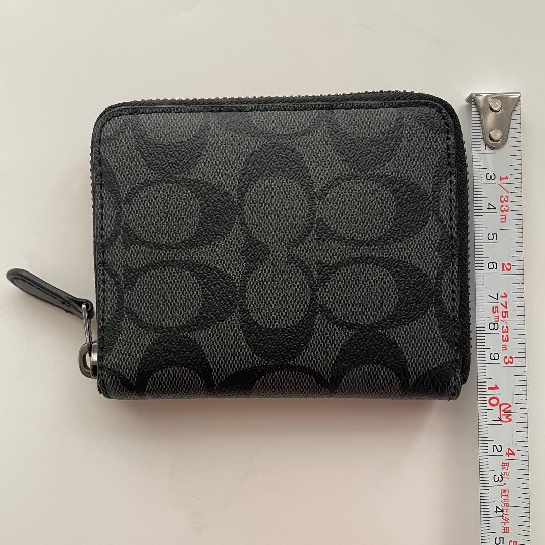 COACH コーチ 折財布 ジップ アラウンド シグネチャー ファスナー