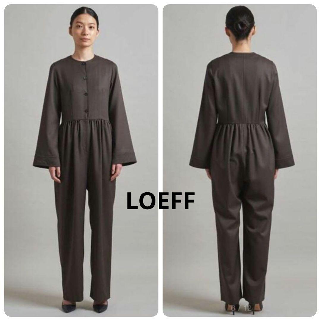 【LOEFF】ロエフ＊Wツイルオールインワン＊ブラウン＊洗える
