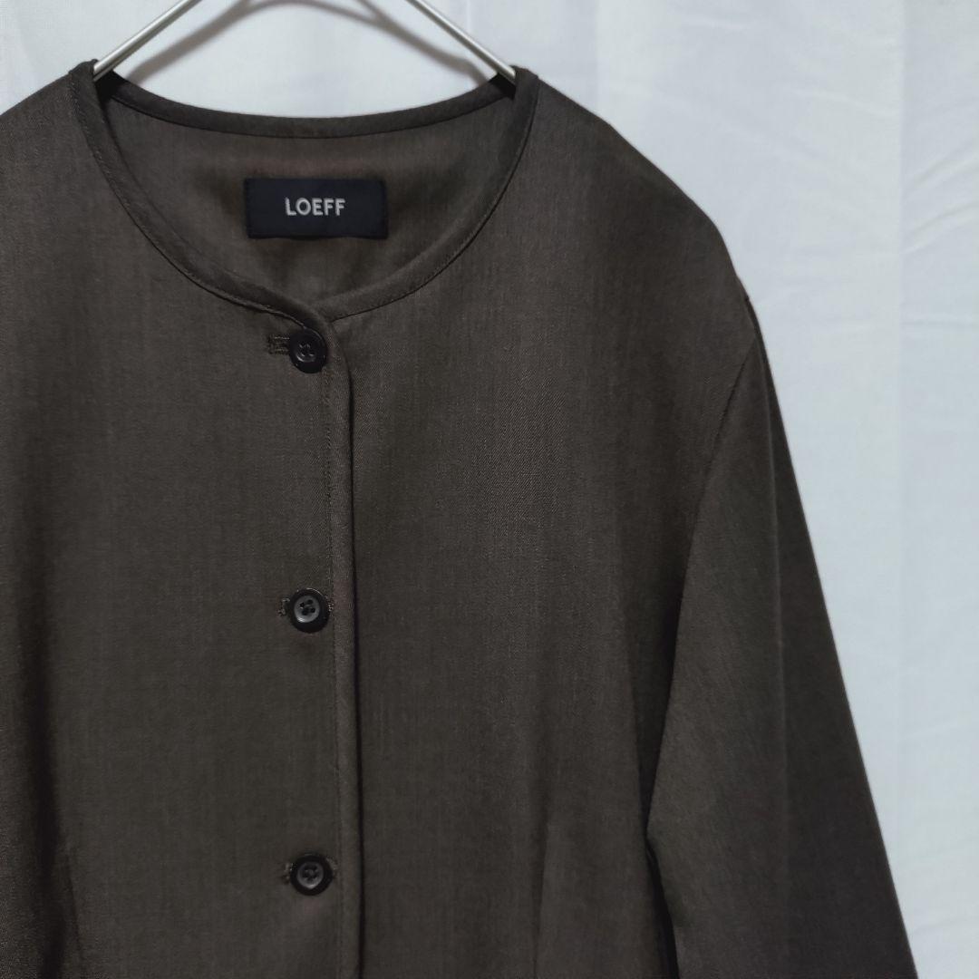 【LOEFF】ロエフ＊Wツイルオールインワン＊ブラウン＊洗える