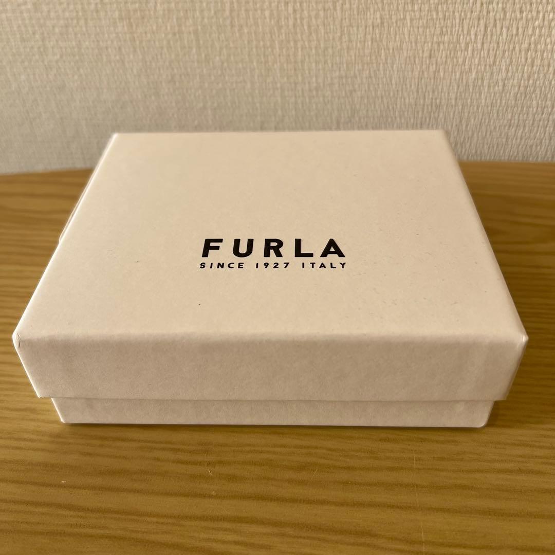 【保証書有】FURLA ライトブルー レザー キーケース