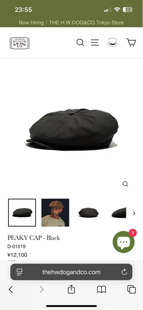 帽子 IkezawaPEAKY CAP - Black