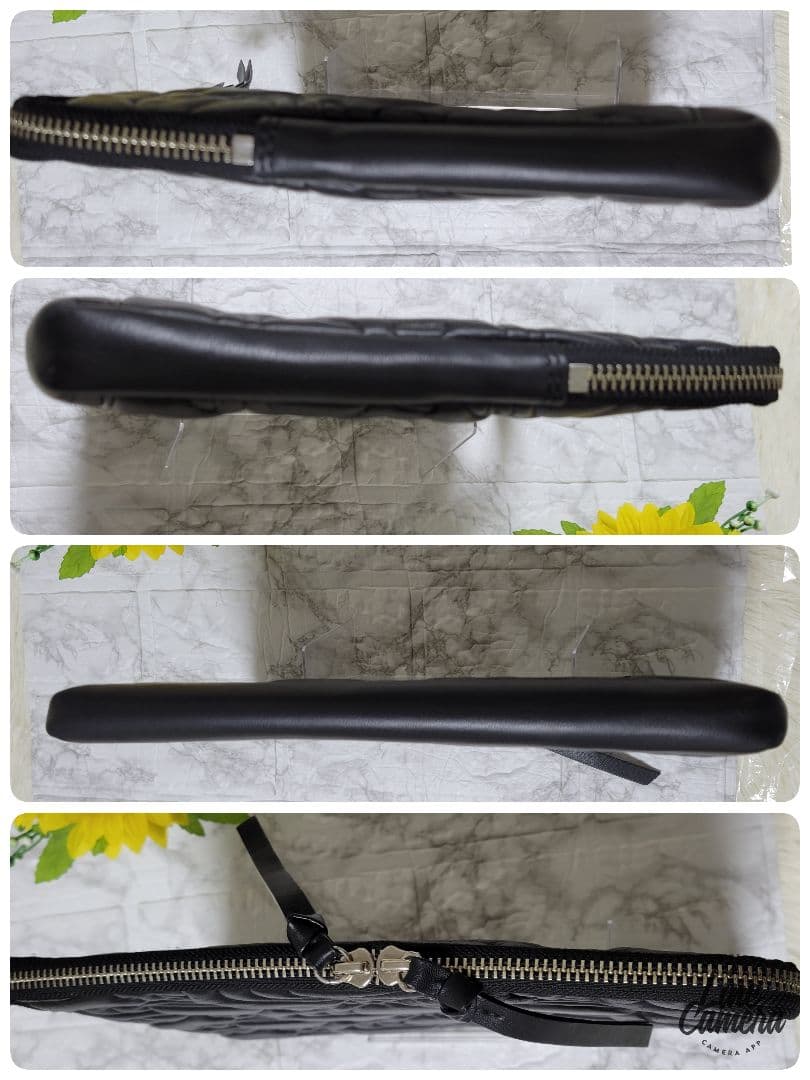 Vivienne Westwood オーブ 型押し レザークラッチ 黒