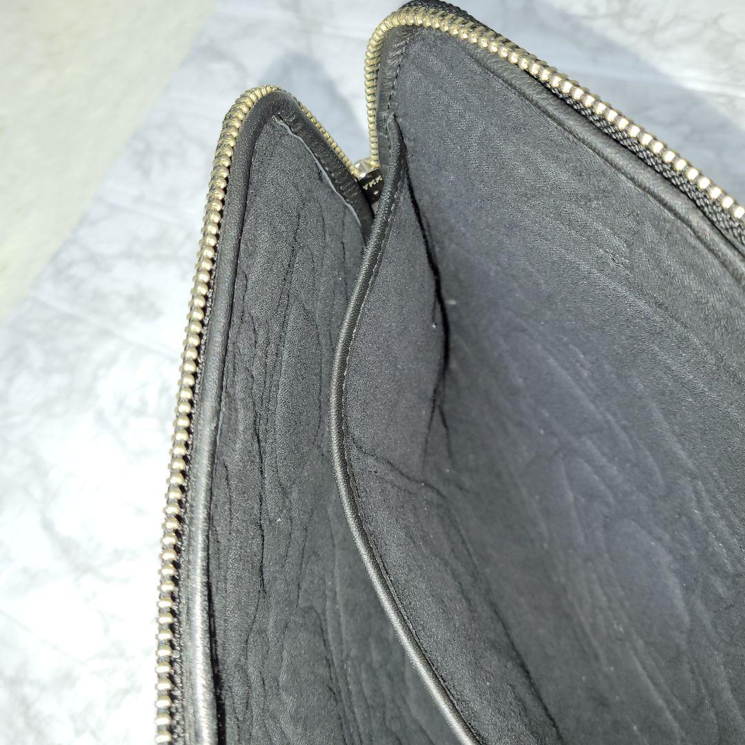 Vivienne Westwood オーブ 型押し レザークラッチ 黒