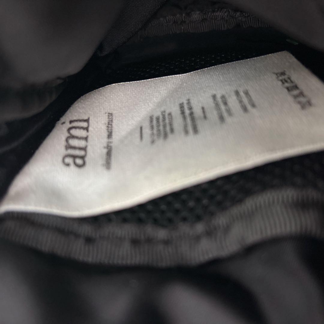 AMI PARIS アミパリ ナイロンミニショルダー 黒 ハートAロゴ