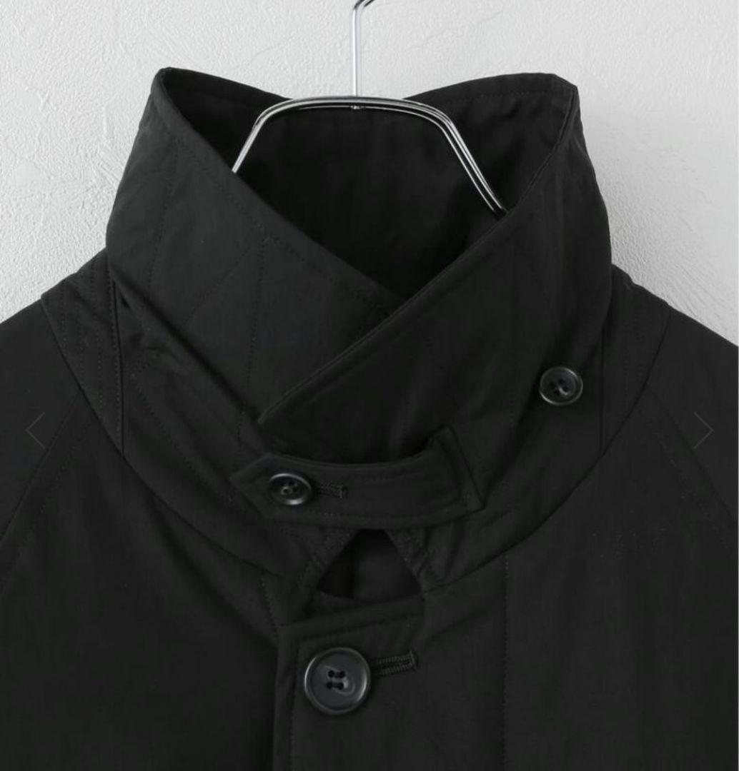 【ゴン太】ブラック ロングコート スタンドカラー