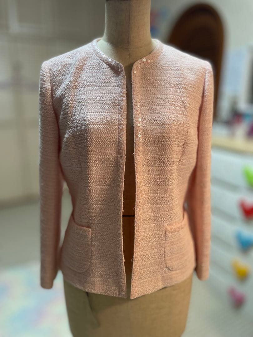 未使用　美品　HANAE MORI モリハナエ　春夏　セットアップスーツ